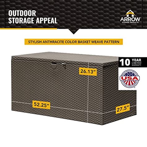 arrow metal deck box|Arrow 4' x 2' x 2' Spacemaker Espresso 134 Gallon .